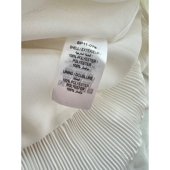 Self-Portrait Womens Off Shoulder Bridal Gown Size 2 Chiffon Lace White Wedding - Picture 8 of 16